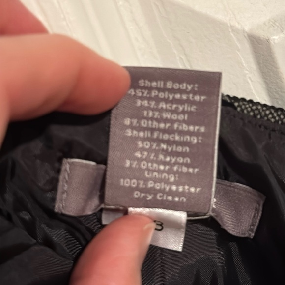 Ann Taylor Black and Gray Floral A-Line Skirt - Picture 4 of 4